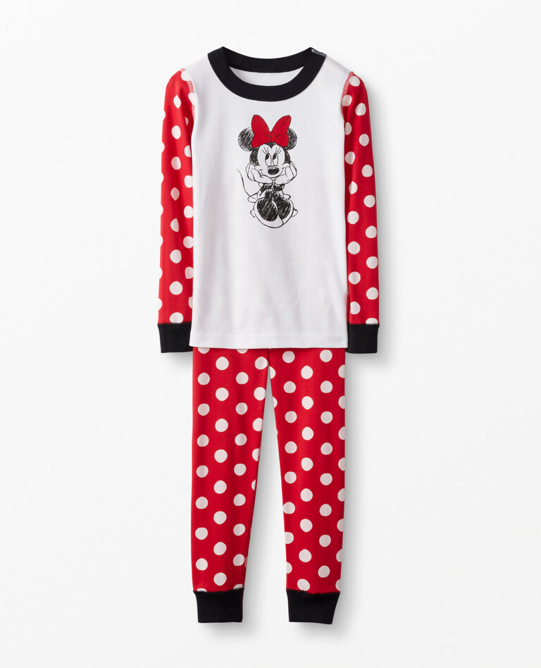 Disney Minnie Mouse Dot Long John Pajama Set | Hanna Andersson