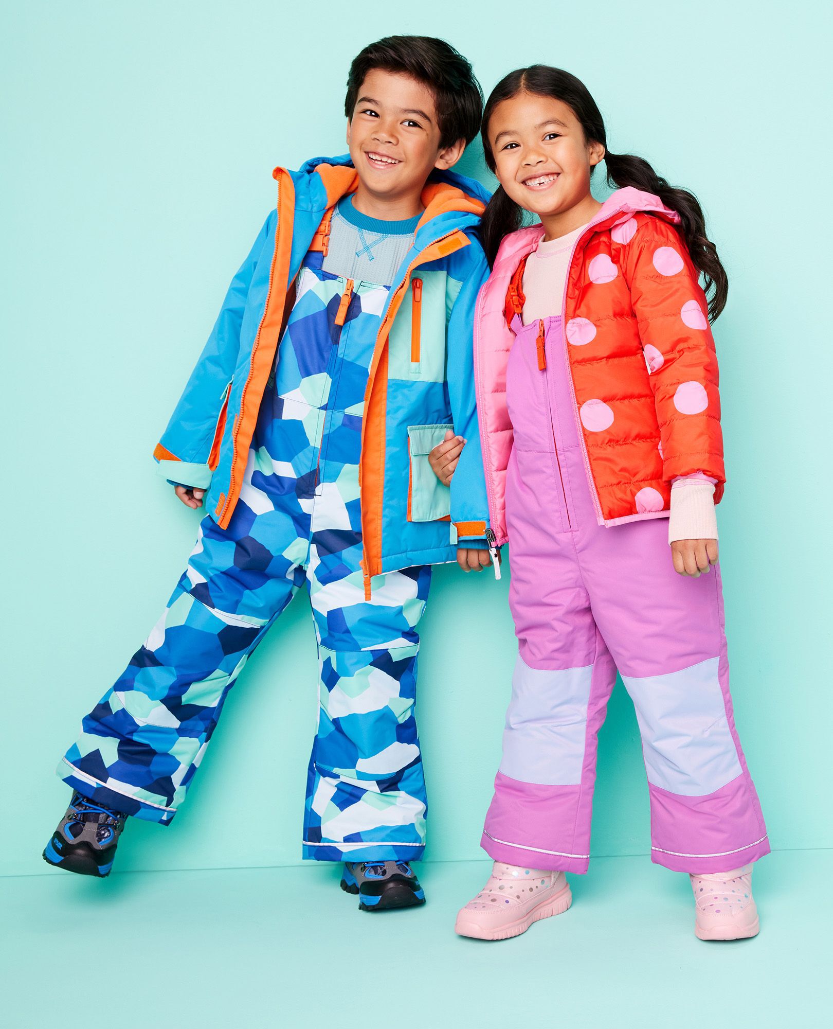 Colorblock Insulated Snow Overalls