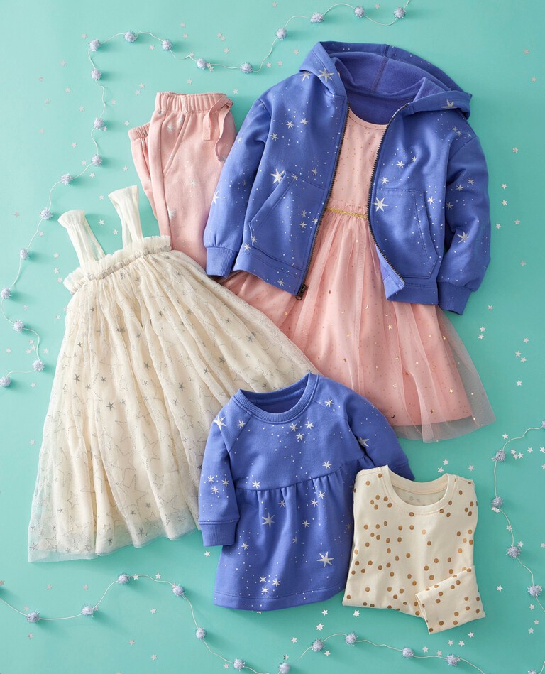 Baby Sparkle Fleece Dress | Hanna Andersson