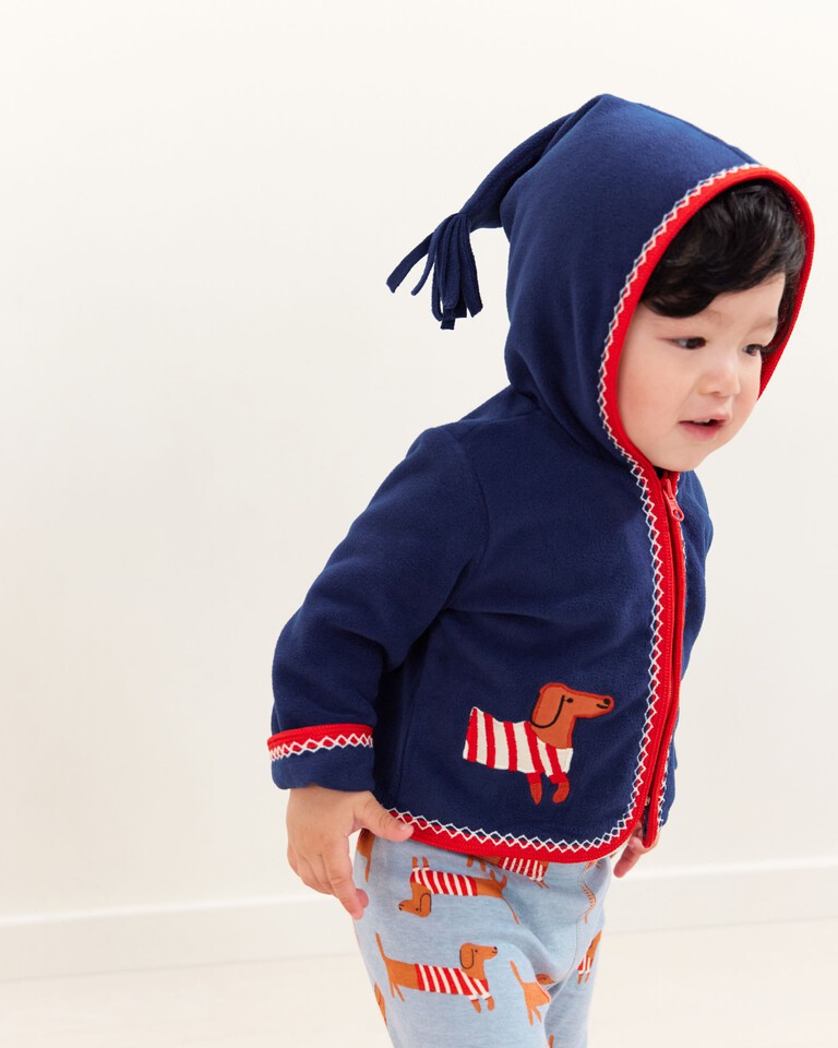 Baby Embroidered Fleece Jacket | Hanna Andersson