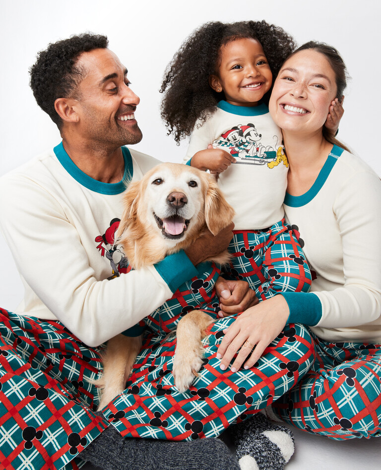 Disney Holiday Plaid Matching Family Pajamas | Hanna Andersson