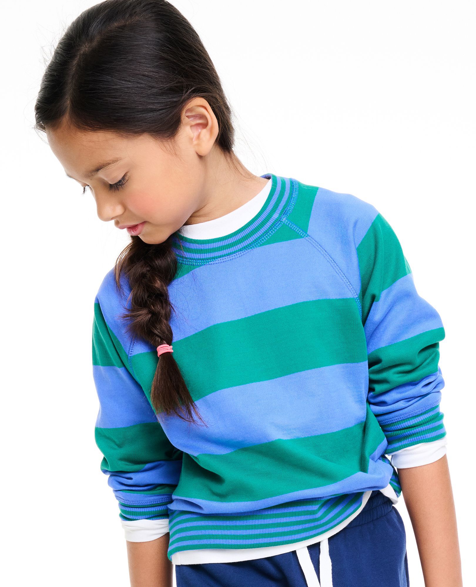 Blue striped sale sweatshirt