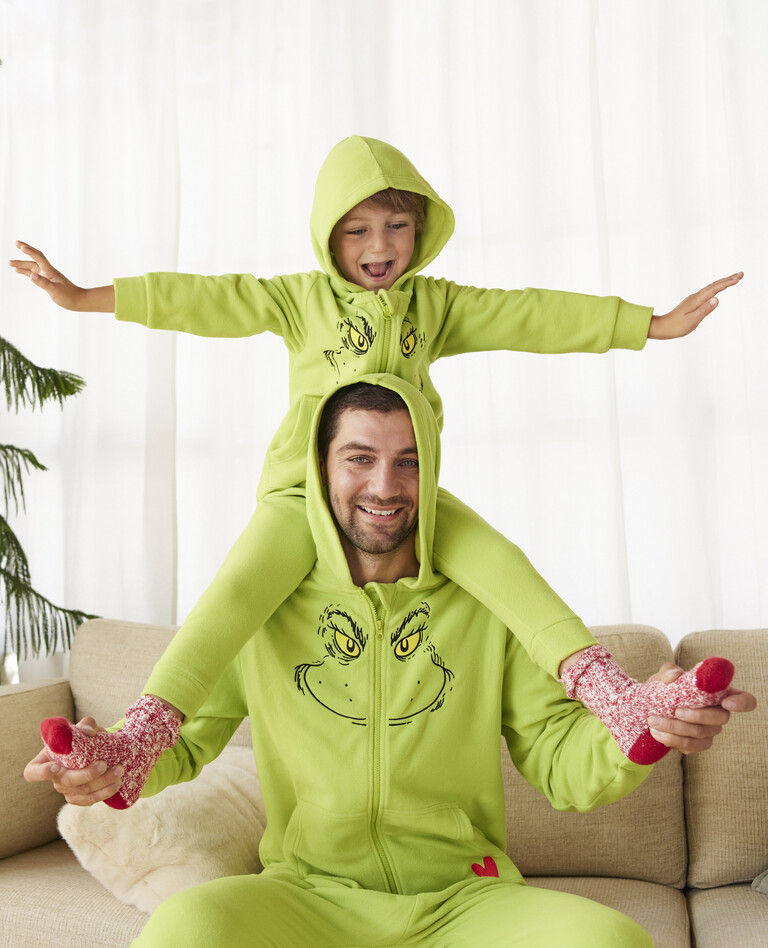 Grinch Costume Matching Family Fleece Onesies | Hanna Andersson