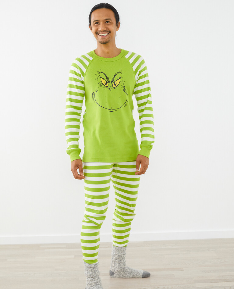 Dr. Seuss Family Pajama Grinch Costume Adult and Kid Sleepwear, Mom, Size:  XSmall