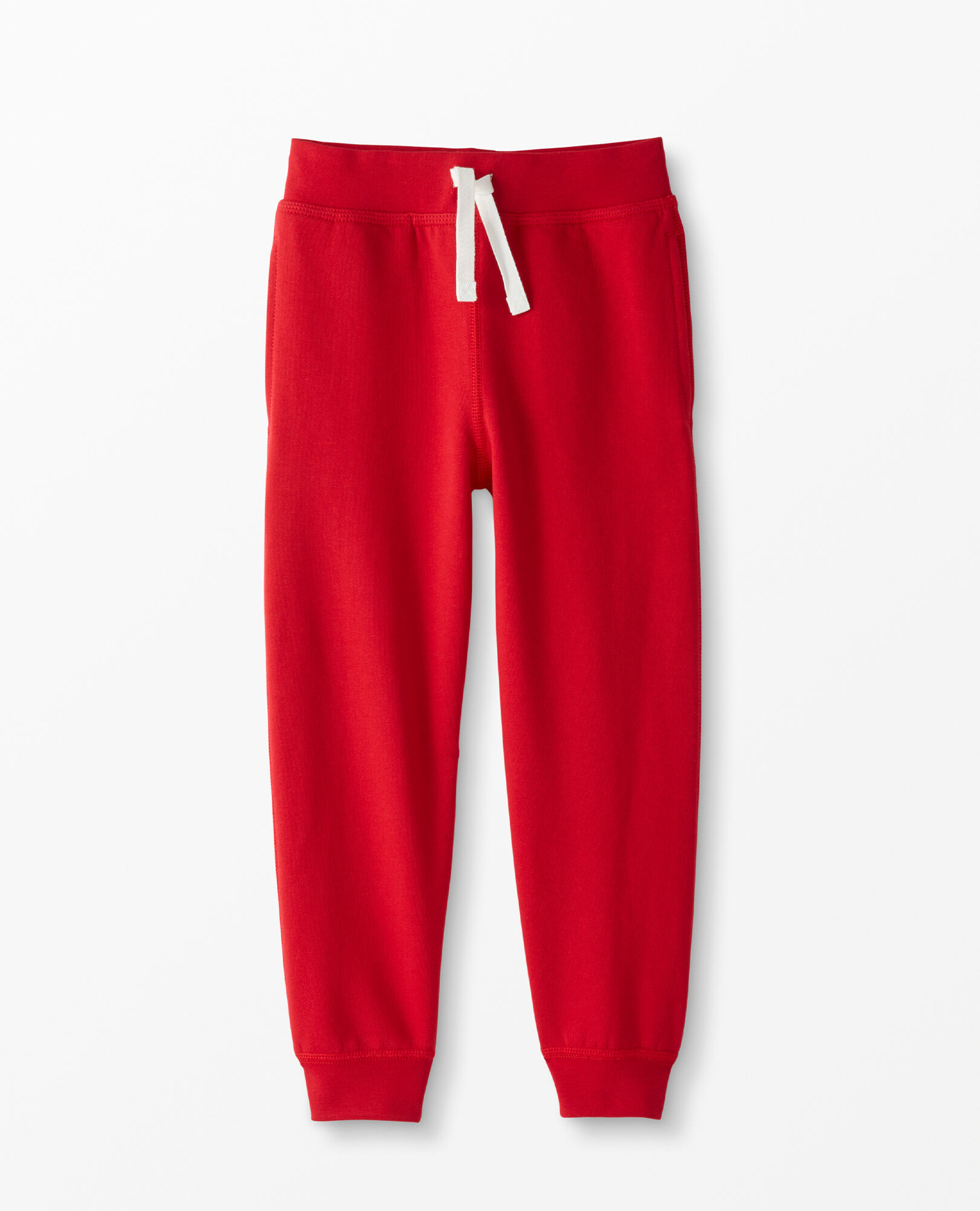 bright red sweatpants