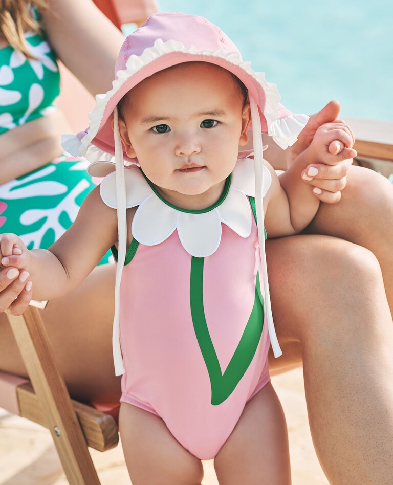 Baby Swimsuit & Floppy Sun Hat Set