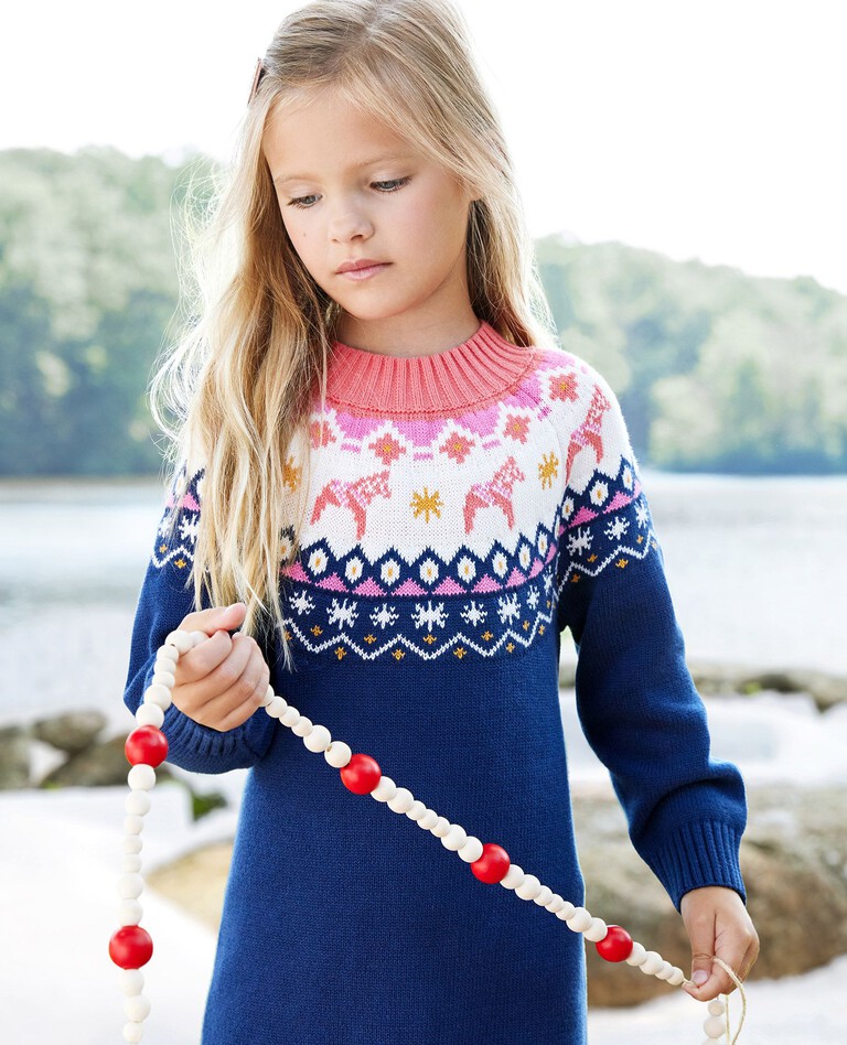 Holiday Fair Isle Sweater Dress | Hanna Andersson