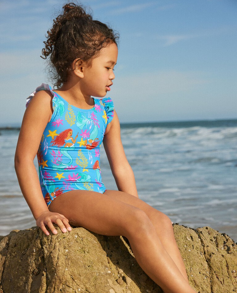 Disney's Little Mermaid Flutter Sleeve One Piece Swimsuit | Hanna Andersson