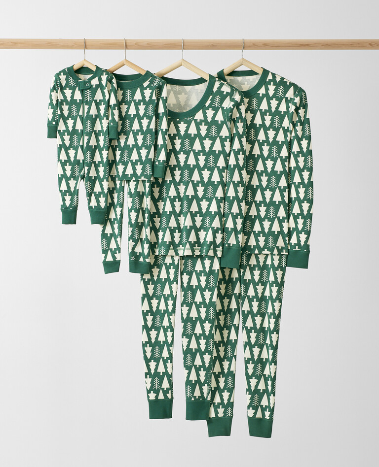 Winter Green Matching Family Pajamas