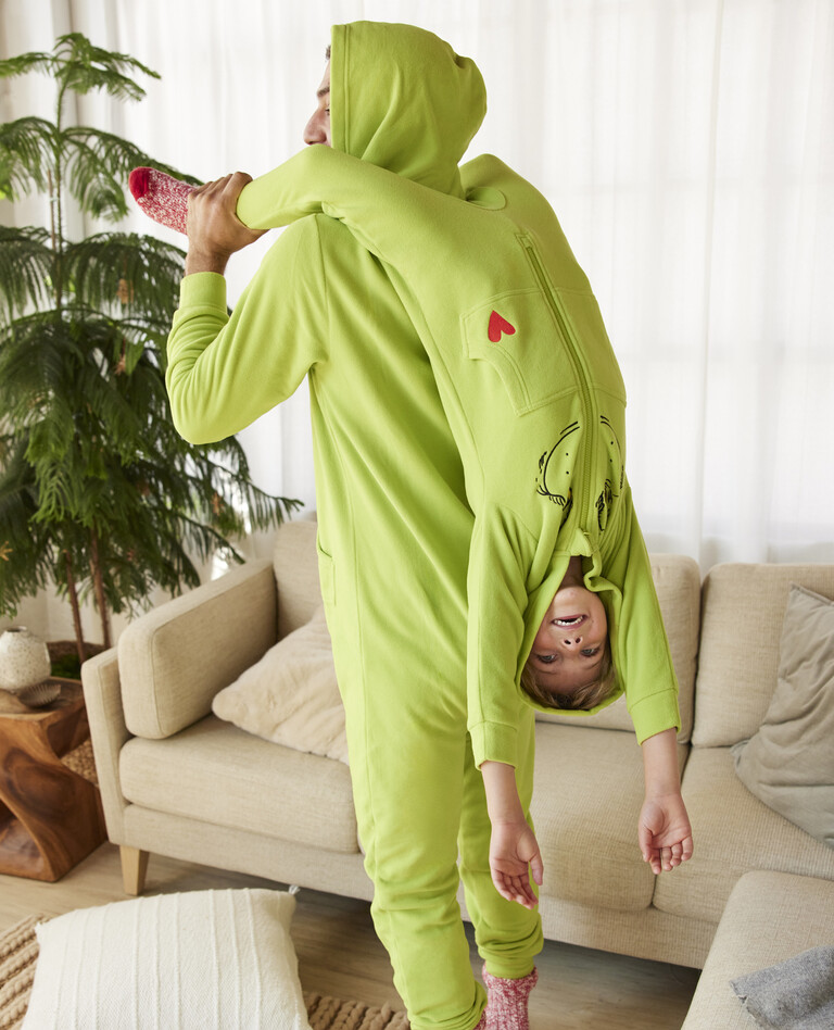 Grinch Costume Matching Family Fleece Onesies | Hanna Andersson