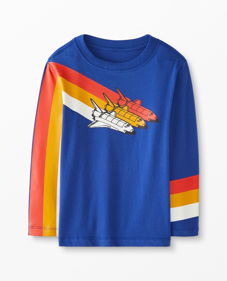 Long Sleeve Graphic Tee In Cotton Jersey | Hanna Andersson