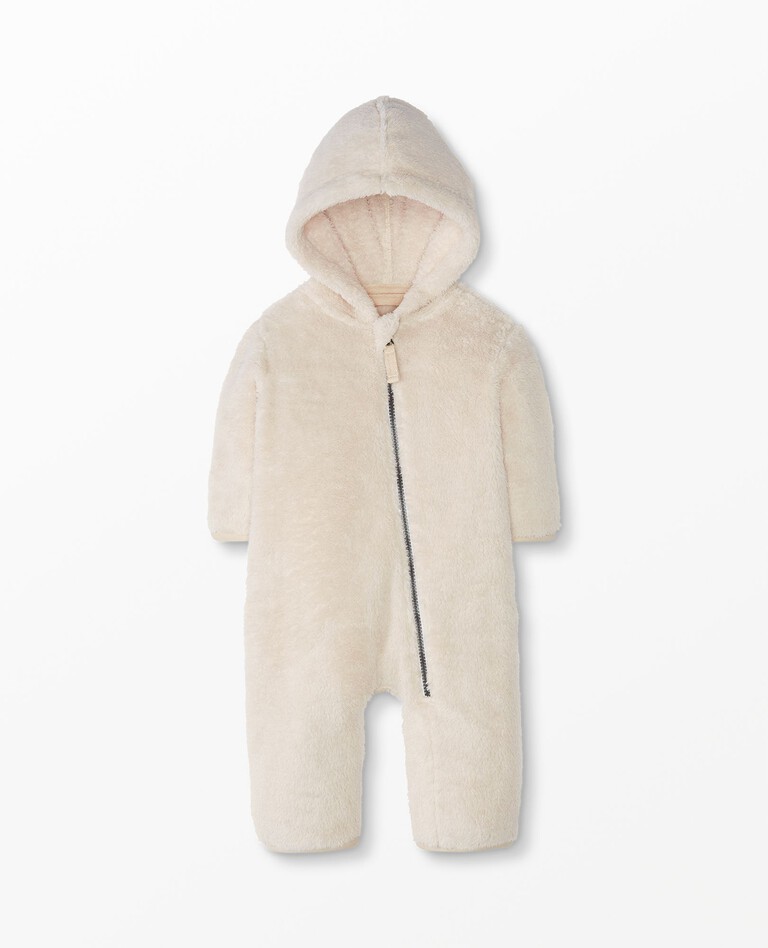 Baby Zip One Piece In Marshmallow | Hanna Andersson