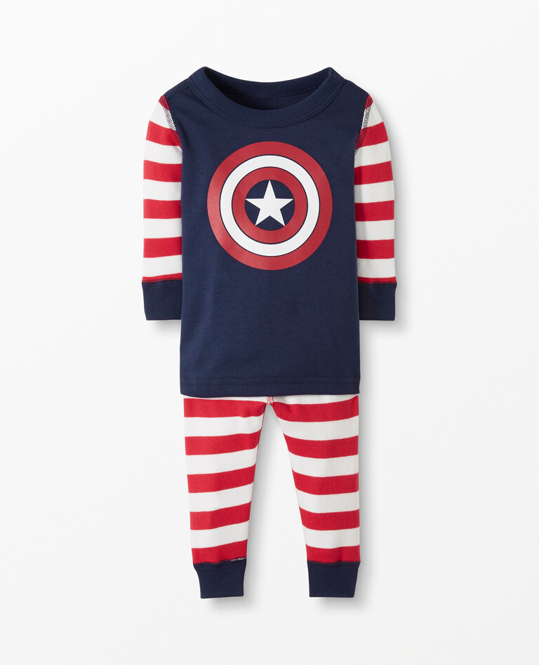 Marvel Captain America Long John Pajama Set | Hanna Andersson